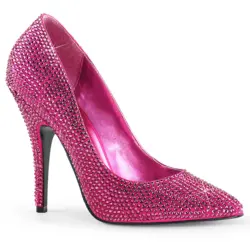 Højhælede pinkfarvede sko