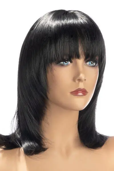 Paryk med skulderlangt hår