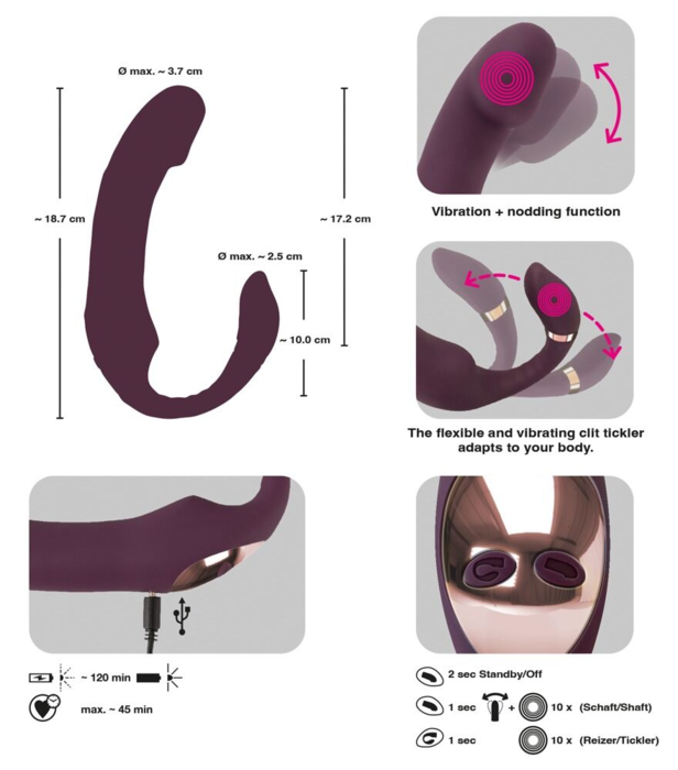 Fleksibel vibrator med informationer