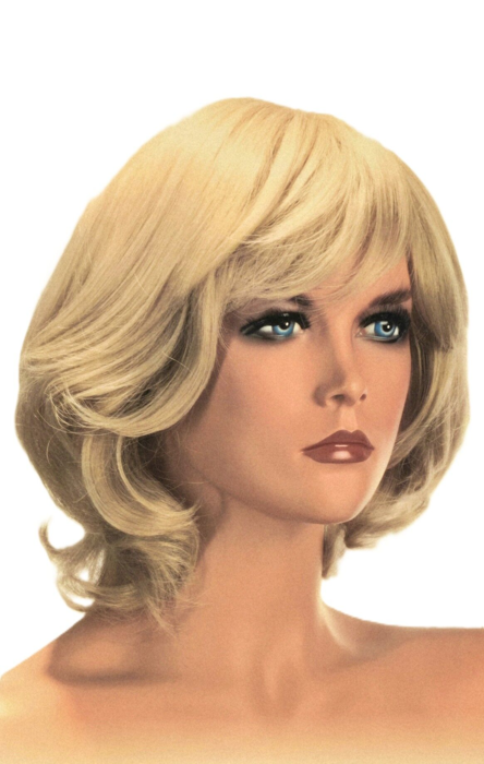 Victoria blond paryk med let bølgende hår