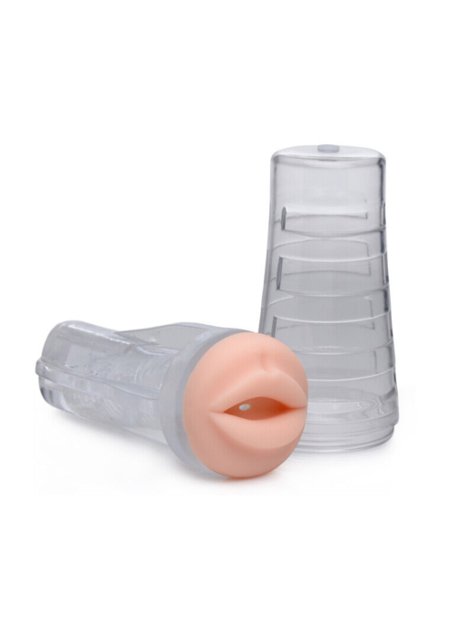 Masturbator med mund med plastrør