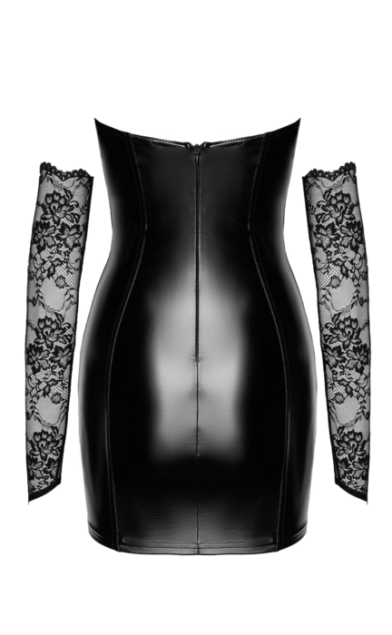 Wetlook kjole med blonde - ghost