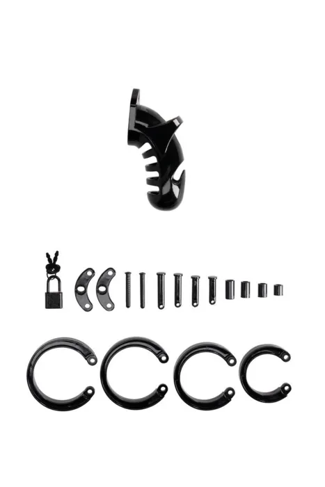 Sort cock cage