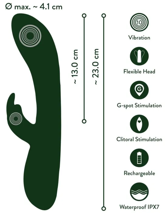 Luksus rabbit vibrator med mål