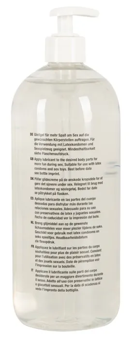 Just Glide Glidecreme med pumpe bagside