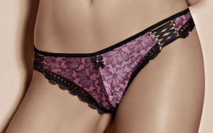 Lilla og sorte trusser