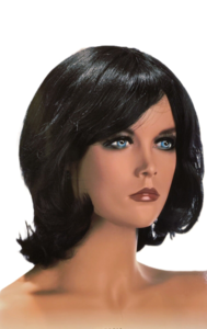 Paryk med let bølget hår