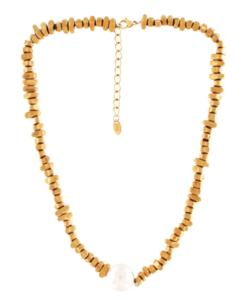 Kort guldbelagt halskæde